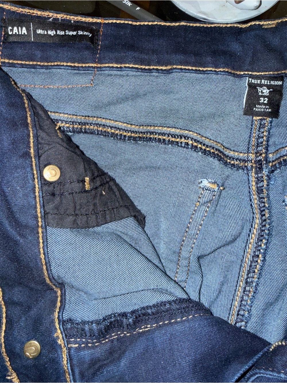 True Religion CAIA ultra high rise super skinny jeans